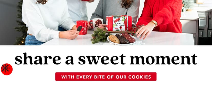 David's Cookies Merry Christmas Mini Cookies in Sweet Sampler Tin - Assorted Mini Christmas Cookies with Chocolate & White Chocolate Chip and Red Velvet - Gourmet Cookie Gift Basket for Holidays 14oz