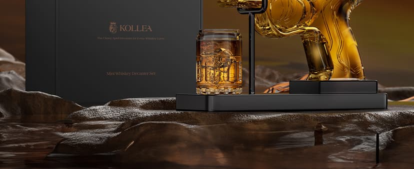 Birthday Gifts for Men Dad, Kollea Gun Whiskey Decanter Sets for Men, Shot Glass, Funny Gift Idea for Him Brother, Liquor Dispenser for Bar, Alcohol, Anniversary, Christmas, Military Present, Cave