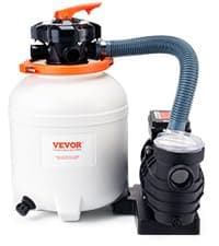 VEVOR 14-inch Sand Filter Pump for Above Ground, Digital Programmer Timer, 3000 GPH, 3/4 HP Pool Pumps System & Filters Combo Set with 6-Way Multi-Port Valve & Strainer Basket, Easy Installation