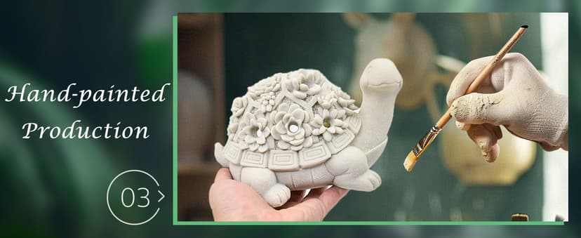 Nacome Solar Garden Outdoor Statues Turtle with Succulent and 7 LED Lights - Lawn Decor Tortoise Statue for Patio, Balcony, Yard Ornament - Unique Housewarming Gifts