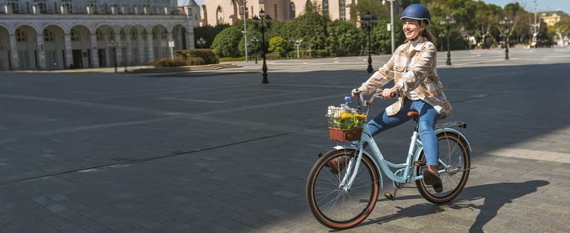 VIRIBUS Womens Cruiser Bike, 7 Speed Beach Cruiser Bike for Women, 26 inch Women Bicycle with Rattan Basket, City Commuter Vintage Retro Step Through Bicycle for Female Ladies Seniors, 330 Lb.