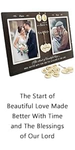 Anniversary Wedding Gifts for Couple Parents Wife Husband, Then & Now Anniversary Picture Frames(3 Options)