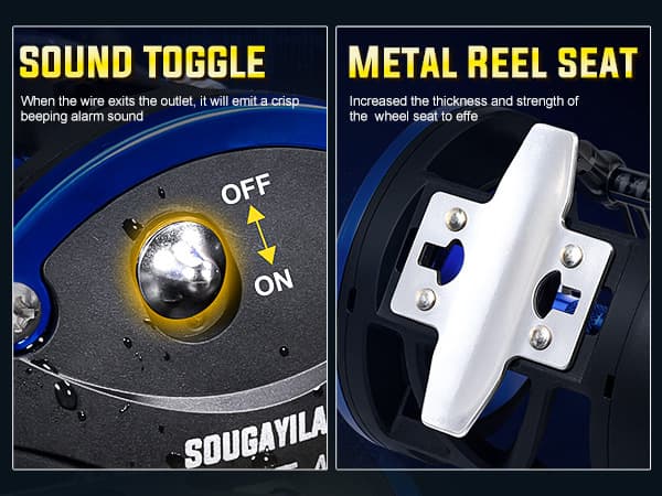 Sougayilang Trolling Reel & Conventional Fishing Reel - Saltwater Level Wind Reel with Smooth Drag, Heavy Duty Boat & Ocean Fishing Reel for Sea Bass, Grouper, Salmon