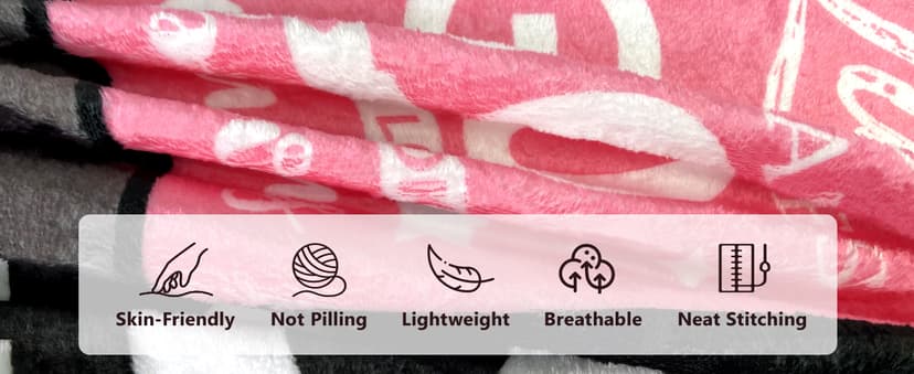 Birthday Decorations for Women, Gift for Women Birthday Unique, Happy Birthday Gift for Her, Mom, Wife, Daughter, Sister Birthday Gifts for Women, Happy Birthday Blanket for Women 50" x 60" B0DC72Z6S7