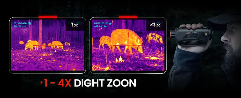 GOYOJO G210 Thermal Monocular, 256x192 Thermal Imaging Monoscope Camera for Adults, 10mm Focal Lens Vision Goggles Thermal Scopes for Night Hunting Camping