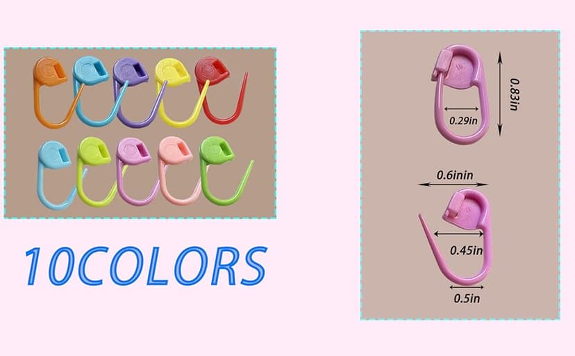 150 Pieces Knitting Crochet Locking Stitch Markers Stitch Needle Clip Counter 10 Colors (Color Ship Randomly)