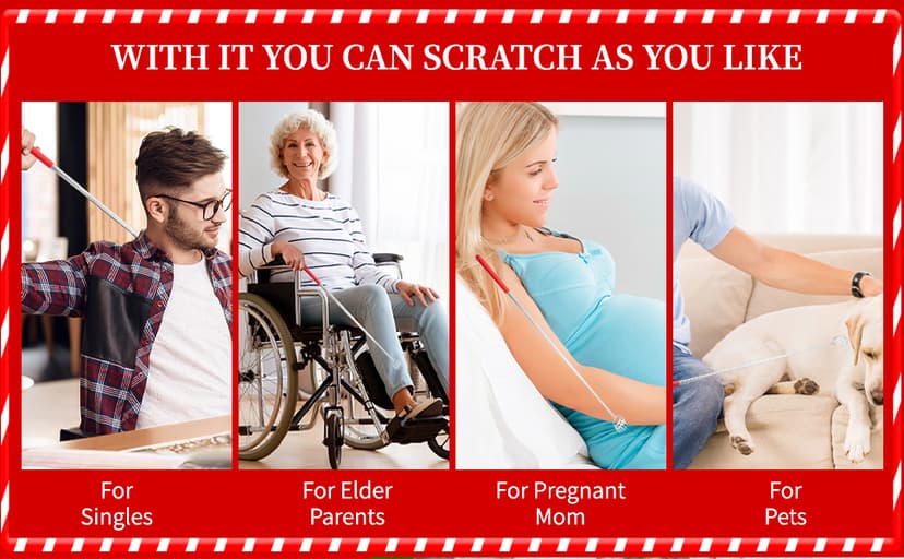 Unique Extendable Back Scratcher Gifts for Women Men Who Have Everything, Ideal Secret Santa Christmas Gifts for Dad Mom Grandma Sister Friends, Stocking Stuffers for Adults Men Women