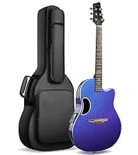 CAHAYA Acoustic Guitar Beginner Set - 41" Full Size Spruce Top Mahogany Body with Okoume Neck Rosewood Fingerboard, GA Cutaway Design, Balanced Rich Tone with Gig Bag, Strap, Capo, Strings & Picks