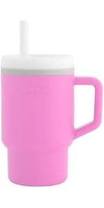 BPA-free silicone straw helps reduce spills while little ones build confidence with independent sipping Infantino My 1st Tumbler Straw Cup with Handle, 9oz, Lilac B0DF3L6CQ1