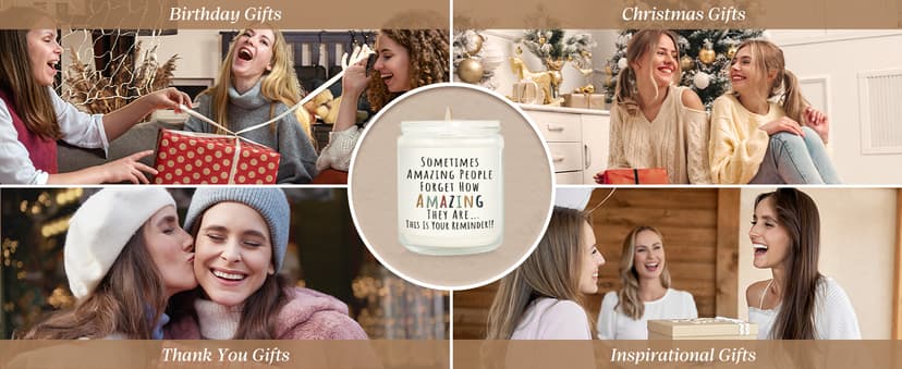 Christmas/Thank You/Inspirational Gift for Woman Her Friend Teacher Mom Girlfriend Sister Bestie, Stocking Stuffers, Lavender Craftique Gifts for Women, Birthday Gifts for Women- You're Amazing Candle B0DYMW78WD