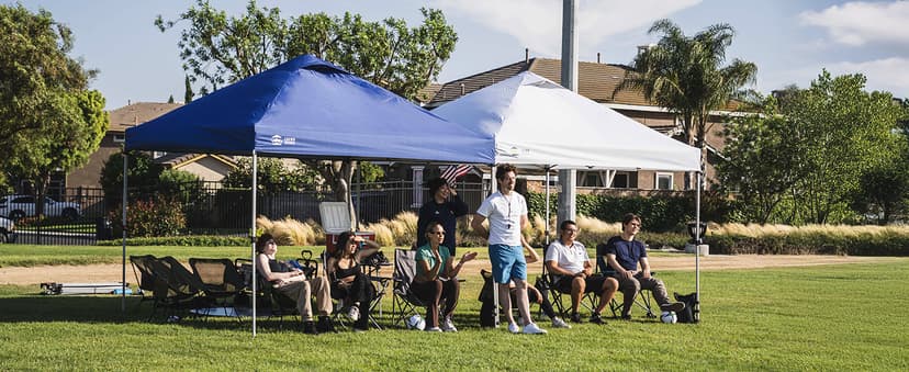 CROWN SHADES 10x10 Pop Up Canopy - Beach Tent with One Push Setup - Easy Outdoor Sun Shade for Events, Parties, Camping - Gazebo with STO-N-Go Cover Bag, Silver Coated Top, Green