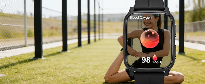 MorePro Fitness Tracker with 24/7 Heart Rate & Blood Pressure Monitor, Blood Oxygen & Sleep Tracker, Smart Watch with Step Calorie Counter, IP68 Waterproof Activity Tracker for Women Men Android iOS