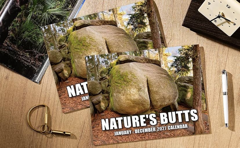 Gag Gifts - White Elephant Gag Gifts Calendar 2027, Nature Butts Calendar 2027 from January to December, 11'' x 8.5'', Gag Gift for White Elephant B0D9GBGSMZ