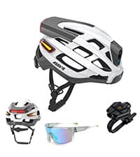 Bike Helmet with Bluetooth, Smart Bike Helmet for Adults Men Women with Built-in Speakers, Auto Brake Blinker, Front and Rear LED Turn Signals Remote Control, Smart Cycling Helmet.