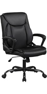 PayLessHere Home Office Chair Desk Computer Chair Adjustable Ergonomic Lumbar Support Armrest Executive with High Density Mesh 360 Degree Swivel Chair for Men Women Adults, Black