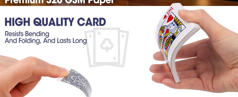 Playing Cards, 26 Decks of Cards Bulk Standard Size Poker Cards, Perfect for Classic Card Games, Party Games, Blackjack, Card Games for Families & Magic Performances (Red/Blue)