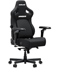 Anda Seat Phantom 4 Black Fabric Gaming Chairs for Adults - Large Wide Seat Gamer Chair with Dynamic Lumbar Support, Comfortable Ergonomic Video Game Seats with Headrest - 2D Armrests