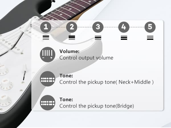 Tostar 39 Inch Full Size Electric Guitar Kit For Beginners And Adults,SSS Pickup Stratocaster Guitarra Electrica Set Includes Tremolo Bridge,Amp,Strings,Stand,Case Bag,Birthday Christmas Holiday Gifts