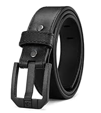 YOETEY Leather Gun Belt for Men - 1.5" Heavy Duty Belt for Work CCW