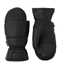 Hestra Unisex Leather Box Mitt, Leather Winter Ski Mittens for Alpine Skiing & Cold Winter Weather for Men & Women