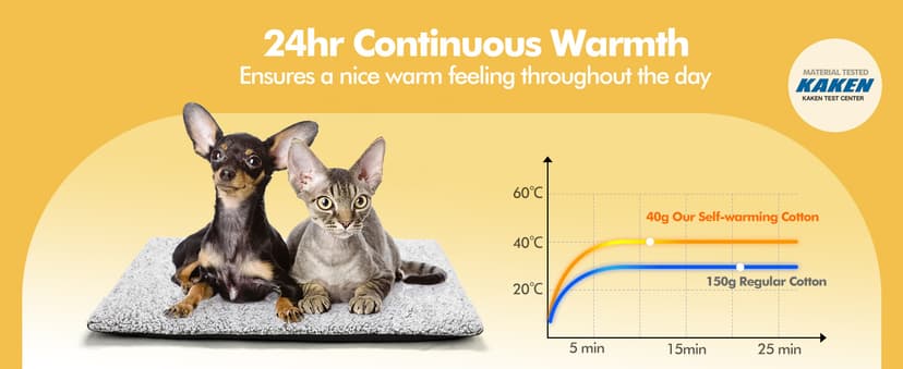 Self Warming Cat Bed Self Heating Cat Dog Mat 24 x 18 inch Extra Warm Thermal Pet Pad for Indoor Outdoor Pets with Removable Cover Non-Slip Bottom Washable Non Electric
