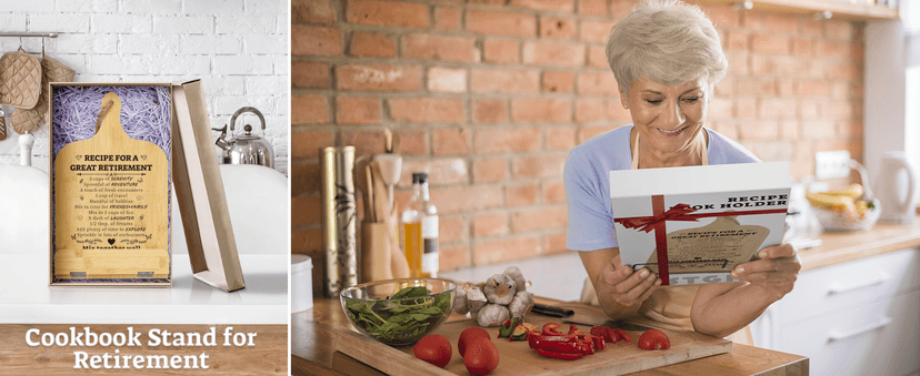 Retirement Gift for Woman, Cookbook Stand, Women Gift Ideas Cookbook Holder, Relaxation Gifts for Women, Recipe Book Stand, Cook Book Stand for Kitchen Counter, Thoughtful Gifts
