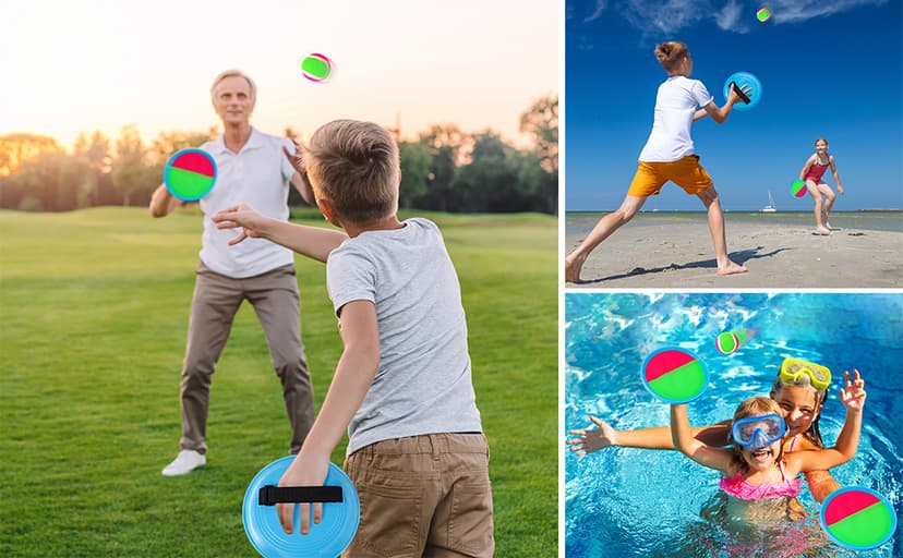 Ayeboovi Toss and Catch Ball Game Outdoor Toys for Kids Yard Games Beach Toys Outside Games for 3 4 5 6 7 8 9 10 Year Old Boys Girls (Upgraded)