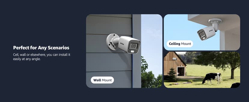 ANNKE 8CH 2MP Security Camera System, 8 Channel H.265+ DVR Recorder, AI Human/Vehicle Detection, 4X 1080P Cams with Smart Dual Light Color Night Vision for Home & Business Surveillance, IP67, 1TB HDD