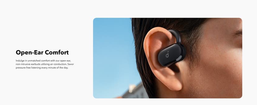 Soundcore V20i by Anker Open-Ear Headphones, Adjustable Ear Hooks, Ultra-Comfort, Snug Fit, Powerful Sound, Clear Calls, IP55, 36H Playtime, Bluetooth 5.4 Wireless Earbuds, Multipoint Connection