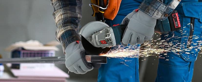 HANDLANDY Work Gloves for Men & Women, Utility Mechanic Working Gloves Touch Screen, Flexible Yard Work Gloves