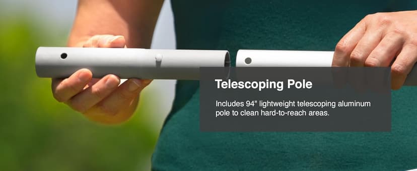 Intex Handheld Pool Vacuum Cleaner Rechargeable 94 Inch Telescoping Shaft and 2 Interchangeable Brush Heads for Above Ground Swimming Pool and Spa