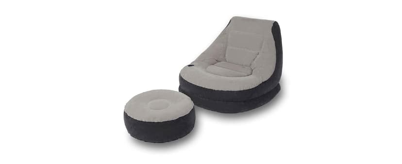 Intex Inflatable Ultra Lounge Chair With Cup Holder And Ottoman Set (4 Pack)
