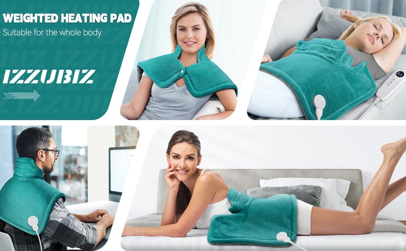 Neck Shoulder Heating Pad Gift for Back Pain Relief, Electric Weighted Heat Pads for Cramps, Leg and Foot, Gifts for Christmas, Mothers Day, Fathers Day, Birthday, Women, Men, Mom, Dad