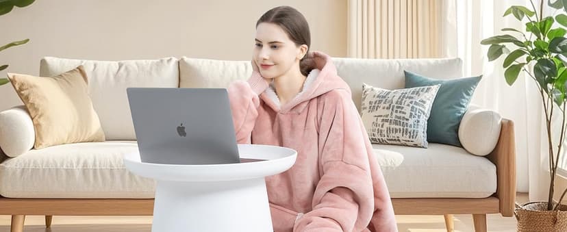 Touchat Wearable Blanket Hoodie, Oversized Sherpa Blanket Sweatshirt with Hood Pocket and Sleeves, Super Soft Warm Plush Hooded Blanket for Adult Women Men, One Size Fits All (Pink)