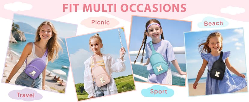 Gifts for Teen Girls Kids, Birthday Gifts for Daughter Sister, Initial Crossbody Bag Sling Bag, Teens Girls Kids Birthday YOOLIFE Teen Girls Kids Gifts for 6 7 8 9 10 11 12 13 Year Old Girl, Pink A B0FNM68MPQ