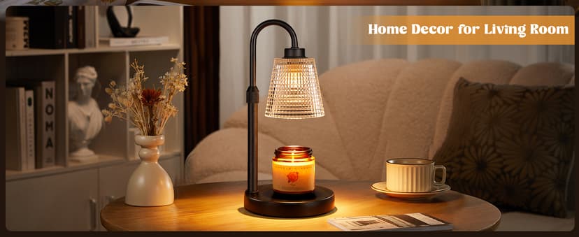 Dimmable Candle Warmer for Jar Candles, Height Adjustable Wax Warmer,Halloween Decorations House Warming Gifts New Home Innqoo Candle Warmer Lamp with Timer Home Decor Birthday Gifts for Women B0DZFGTCLR