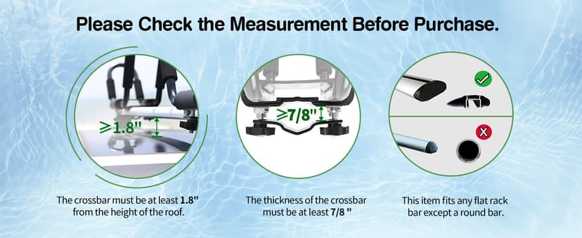 Leader Accessories Kayak Rack 2 Pair J Bar for Canoe Surf Board SUP On Roof Top Mount Crossbar with 4 pcs Tie Down Straps