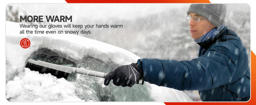 RUIXUE Winter Gloves Men Women, Warm Thermal Windproof Touchscreen Non-Slip,for Cycling Driving Running Hiking