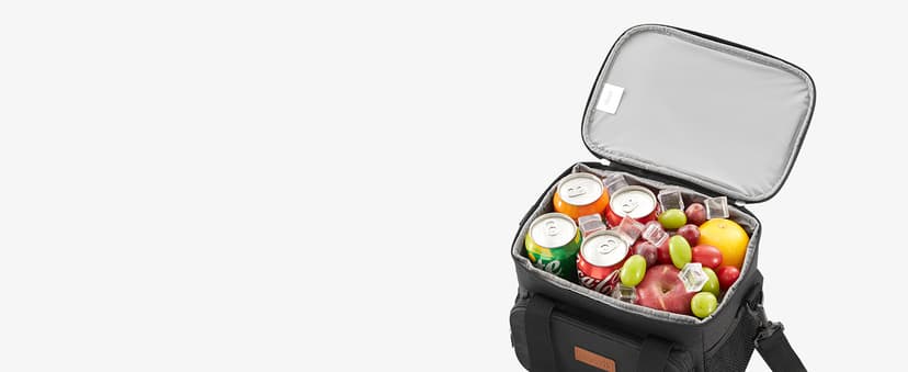 Lifewit Medium Lunch Bag Insulated Lunch Box Soft Cooler Cooling Tote for Adult Men Women, Black 12-Can (9L)