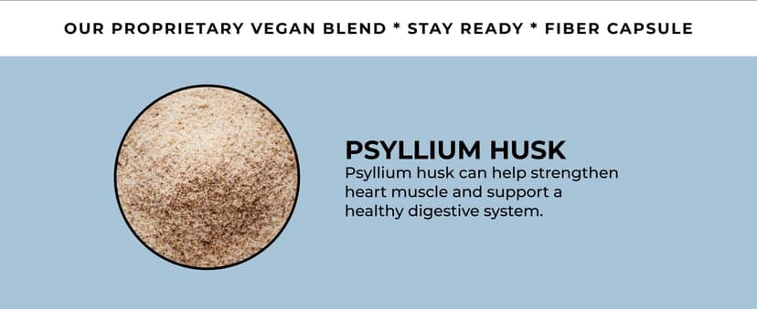 Pure for Men Pure for Men Original Vegan Cleanliness Stay Ready Fiber Supplement | Helps Promote Digestive Regularity | Psyllium Husk, Aloe Vera, Chia Seeds, Flaxseeds | Proprietary Formula | 120 Vegan Capsules