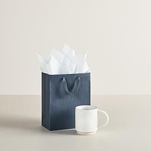 Hallmark 9" Medium Graduation Gift Bag with Tissue Paper (Gold and Silver Mortarboards on Black) for College, High School, 8th Grade, Kindergarten, Nurses