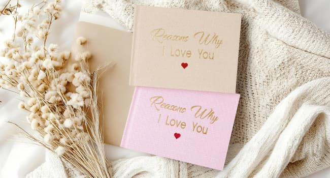 Artmag What I Love about You Fabric Book, Fill-in-the-Blank Love Journal Book for Couples Husband Wife Him Her Birthday Christmas Gifts Stocking Stuffer (Black) B0FNDNP2N3