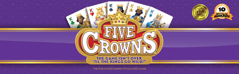 Five Crowns Collectible Tin – Card Game for Kids and Adults, Family Game Night, The Game isn’t Over Until the Kings Go Wild, 5 Suited Rummy Style Card Game, 1-7 Players, Ages 8+