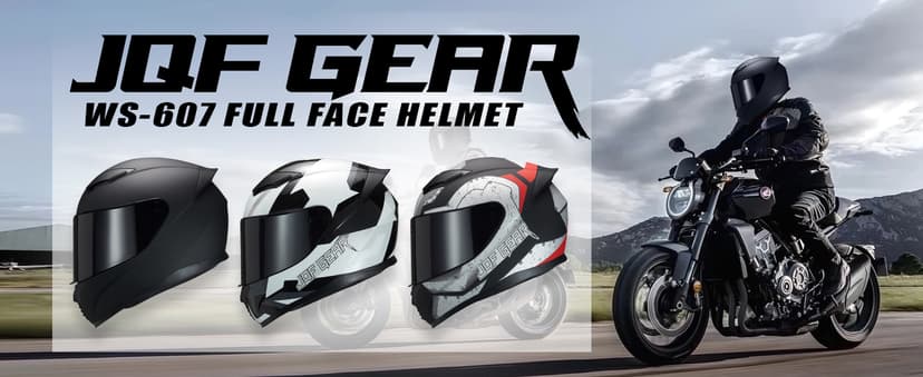 Full Face Motorcycle Helmet WS-607 DOT Approved Motorbike Racing Street Bike Helmets for Adults with Visor