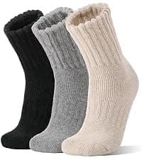 Womens Fuzzy Socks Warm Fluffy Cozy Winter Slipper Thick Fleece Heart Socks 5 Pairs B0DK1SNMFD