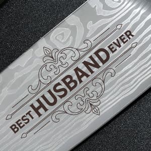 Anniversary Men Gifts for Husband from Wife Husband Birthday Gifts 8 inch Kitchen Knife Gifts Set for Men Professional Chef's Knife Christmas Presents for Him Husband(Best Husband)