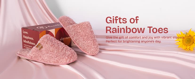 EverFoams Women's Fuzzy Slip-on Slippers Warm Cozy Soft Lightweight Memory Foam Indoor House Shoes