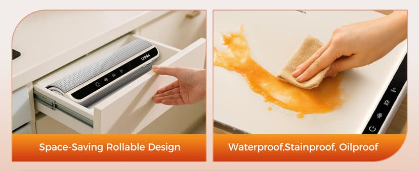 Includes heat-resistant pad. Perfect for chafing dishes, buffet & parties. Easy to clean & store. 6 settings, timer & lock. Warming Mat for Food, 26x15 Inch, Off White, Fast Heat, Child Lock B0FG7RQXJ9