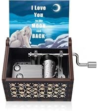 Music Box Gift for Wife - Romantic Birthday Valentine Anniversary Christmas to My Wife Gifts from Husband Boyfriend Love Women Girl Girlfriend Wooden Hand Crank Musical Box Play You are My Sunshine