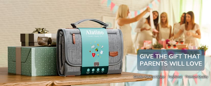 Portable Diaper Changing Pad for Baby, Detachable Travel Changing Pad with Baby Wipes Pocket, Gifts for Baby Shower, Newborn Girls and Boys (Grey)